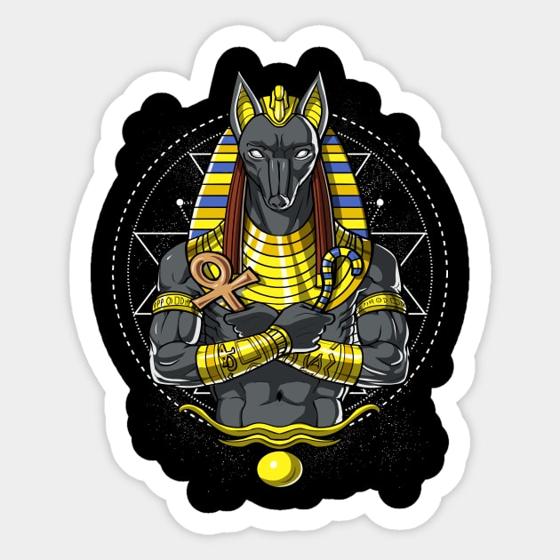 Egyptian God Anubis Sticker by underheaven